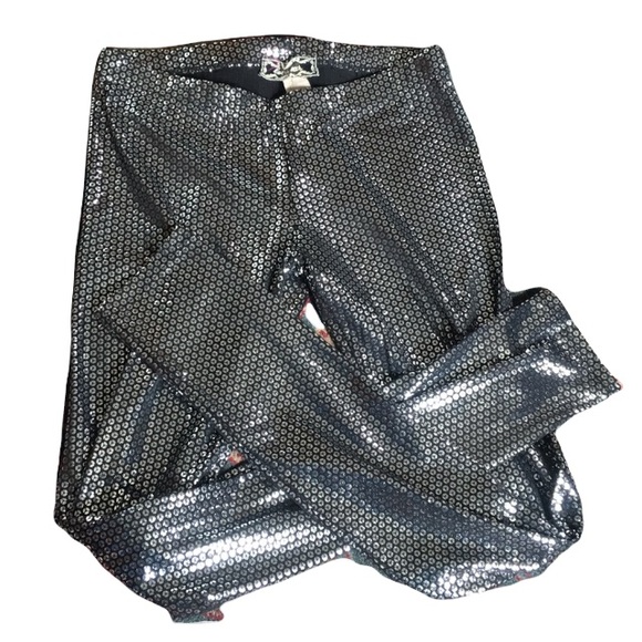 Vintage Pants - 👽SHINY SILVER leggings ROCK N ROLL👽